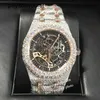 Audemar Pigue Orologio AP Diamond Orologi Ap Stones Moissanite 2023 Versione Silver Pass Test Mens 2 Tone Vvs Diamanti Migliore qualità Automatico Eta Luxury Full i rj