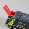 Diecast Model car 1 30 City Garbage Truck Car Model Diecast Garbage Tri Assainissement Route Balayeuse Véhicule Modèle De Voiture Simulation Collection Jouets 231214