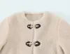 Флисовое пальто женское 2024 зимнее теплое пальто с круглым вырезом женское однотонное с карманами толстая новая верхняя одежда женские повседневные пальто