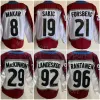 CUSTOM Herren Hockey 92 Gabriel Landeskog Trikot Reverse 8 Cale Makar 96 Mikko Rantanen 19 Joe Sakic 21 Peter Forsberg 29 Nathan MacKinnon Sta