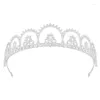 Hair Clips YYSUNNY Elegant Silver Color Wedding Crown Jewelry Bridal Headpiece Trendy Tiara And Crowns For Women Birthday Party Gift