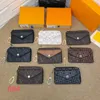 NEW high-quality Womens designer wallets luxurys Recto Verso coin purse embossed flower letter card holder female fashion envelope small clutch bag with BOX