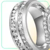 Fedi nuziali Moda di lusso Per lui e per lei Coppia Uomo Acciaio inossidabile Donna Infinity Princess Eternity Band Ring Set75199719225054