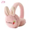 Ear Muffs Y2K Rabit Plush Earmuffs Super Warm Cute Winter Accessories Rebellious Girl Headband Egirl Softgoth 231214