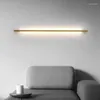 Wall Lamps Minimalist LED Light Black Gold Metal Dimmable For Parlor Bedroom Aisle Restaurant Stairs Drop Modern Lamp