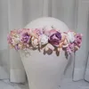 6st Flower Girl's Crown Girls 'Dress Hair Accessories Weddal Brud Bodband Ornament Barn Barn Garland