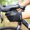 Rowerowe rękawiczki długie palcem Non poślizganie wstrząsowe Sprężyna i lato mężczyźni oddychający ekran dotykowy z filtrem filtrowym 231215