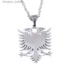 Pendant Necklaces Stainless Steel Silver Color Albania Pendant Necklaces Tren Albania Chain JewelryL231215