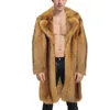 メンズファーフェイクファーファー秋の冬の冬の模造毛皮の長いコートオーバーコート模造毛皮の外国貿易231215