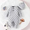 Rompers新生児服0〜18ヶ月のサボテンプリントベイビーガールスタイルの長袖幼児幼児JumpSuitl231114
