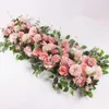 DHL dekorative Blumen 50 cm DIY Hochzeit Blumen Wand Arrangement liefert Seide Pfingstrosen Rose künstliche Reihe Dekor Eisen Bogen Hintergrund269n