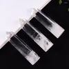 Dekorativa figurer 2st Natural Clear Quartz Crystal Tower 6 Sides Point Wand för Degaussing 5-6 cm