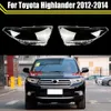 Bilstrålkastare för Toyota Highlander 2012 2013 2014 Strålkastare Lampskärmslampöverdragslampan Ljus täcker Glaslinsskal