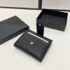 Luxury Saffiano Designer Wallet Triangle Card Holder äkta läderväska Kvinnor Fällfickor Organiser Mens plånböcker VÄRLTER Keypåse med Box Pink Coin Purses