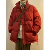 Herren Daunenparkas 2023 Winter iened Cotton-padded Cloes Solid Color Bread Snow Jaet Reverskragenmäntel Warm halten Größe S-2XLephemeralew