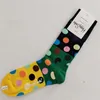 Partihandel Manwoman unisex dot fyrkantig bomull färgglada klänning Happy Socks Högkvalitet färgade unisex glada presentstrumpor