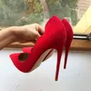 ドレスシューズソリッドロイヤルブルーの女性カールカット群れ先の先のとがったつま先ハイヒール8cm 10cm 12cmエレガントなフェイクスエードスティレットポンプ