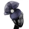 Femmes 4 couches Sinamay chapeaux Fascinator dames Mariage Chapeau casquette élégante plumes chapeaux bandeau cheveux accessoires