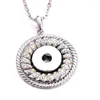 Pendentifs colliers Sublimation Zircon rond pendentifs bouton collier bijoux 006 consommable 20 pcs/lot