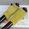 Five Fingers Gloves Winter mink fur gloves for women Real Fur Gloves 20CM Fashion elasticity Genuine Glove Knitted Mink Fur Fingerless 231214