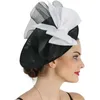 Cappelli derby con fascinator per capelli grandi da donna con accessorio per cappellino in rete per modisteria per le donne Copricapo elegante con piume da corsa per spettacoli di feste