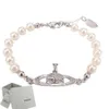Saturn bracelet with box pearl beaded strand diamond tennis planet bracelets woman gold designer jewelryfashion accessories294G