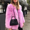 Women's Fur Runxiangcheng 2023 Autumn/Winter Fashion Advanced Warmth Thickened Mid Length Artificial