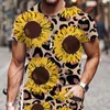 Erkek Tişörtleri 2023 Erkek Tişörtler Hayvan Leopar Baskı Terzini Yaz Moda 3D Baskılı Kısa Kollu T-Shirt