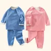 Set di abbigliamento Autunno Inverno Abbigliamento per bambini Set di biancheria intima termica per bambini Mutande lunghe Manica lunga 2 pezzi Abbigliamento per bambini Ragazzi Abiti Intimo R231215