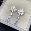 Boucles d'oreilles KJJEAXCMY bijoux fins 925 argent Sterling incrusté de Tanzanite naturelle femelle clous d'oreille mode Support détection