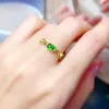 Cluster Rings Est Style Topaz/Diopside Gemstone Ring for Women Jewelry S925 Silver Natural Gem Lady Gift Birthstone