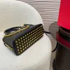 Bolso de mano para mujer, bolso de concha, bolso de cuero clásico, bolso de mano con letras a la moda, bolso de diseñador, bolso remachado