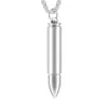 Bullet Pendant Necklace Cremation Jewelry Souvenir Ashes Urnが少量の記念アイテムを保管する2977