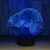 Veilleuses caméléon 3D lampe lézard Table 7 couleurs LED télécommande tactile veilleuse USB Lampara bébé dormir intérieur DecorNight308E