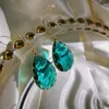 Studörhängen Vintage Mint Green Drop Temperament Fashion Elegant Simple Ear 2023 Style Korea