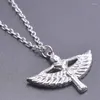 Łańcuchy stal nierdzewna egipska bogini ISIS Wisiant Naszyjnik Choker Wing Charm for Women/Men Vintage Biżuteria Prezenty