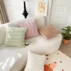 Caisse d'oreiller 45x45cm lapin en peluche canapé jet oreiller décoration intérieure tai-oreiller salon chaise de bureau