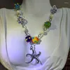 Halsketten mit Anhänger, Charm-Halskette, verstellbare Perlen, Halsbekleidung, trendiger Schmuck, Geschenk, Direktversand