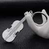 Keychains 10PCS Llaveros!Creative Kawaii Guitar Metal Violin Keyrings Bag Charms Car Key Rings Keyfobs Girlfriend Gift J049