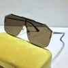 0291 Populära solglasögon för män Kvinnor Fashion Mask Unisex Half Frame Coating Mirror Lens Carbon Fiber Legs Summer Style 0291S RAND253N