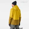 2023 Jackets Windbreaker Arcterys Hooded Sweatshirt Archeopteryx Rush Pro Hard Shell Ski Charge Coat Jacket Oracle/Daze/Yellow Brown XL HBO0