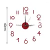 Zegary ścienne obserwuj dekorację domową pokój liczbowy rzymski kwarc zegar moda akrylowe lustro naklejki na strzępy domowe dostawa ogrodu dhuvd