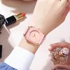 Women's high-quality leisure simple square silicone strap fashion waterproof quartz watch