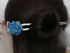 Klassischer chinesischer Stil, blaue Pfingstrose, Blumen-Haarnadel, U-förmiger Haarstab, Hanfu-Kopfschmuck, Frauen, Mädchen, Geburtstagsgeschenk, 1 Stück