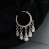 Boucles d'oreilles pendantes en argent sterling 925, style ethnique classique, créoles en perles pour femmes, niche légère, design de luxe, accessoires de bijoux