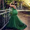 Plus Size Emerald Green aftonklänningar Elegant Mermaid V Neck Backless PROMDRESS Formella klänningar för svarta kvinnor Engagemang Gala Födelsedagsfest Prom Gown St639