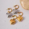 Hoop Earrings 2023 Chic Heart Huggie Retro French Light Luxury Form for Women Gold Color Fashion Girl Girt