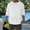 Polo da uomo Top 2023 Stile coreano Moda uomo Solid All-match T-shirt Casual Streetwear O-Collo Manica lunga allentata Camiseta S-5XL Q231215