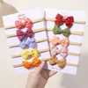 Accesorios para el cabello, 5 unidades/juego, Mini cinta bonita con lazo, diadema para niña, diademas de nailon elásticas, gorros dulces para bebé, venta al por mayor