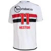 Män 23-24 Soccer Sao Paulo 32 Marcos Paulo Jerseys Club Team 15 Michel Araujo 27 Wellington Rato 9 Jonathan Calleri 29 Pablo Maia Football Shirt Kits Anpassade namnnummer